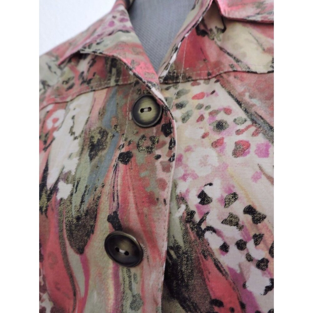 Chicos Jacket Button Down Blazer Artistic Pink Ch… - image 6